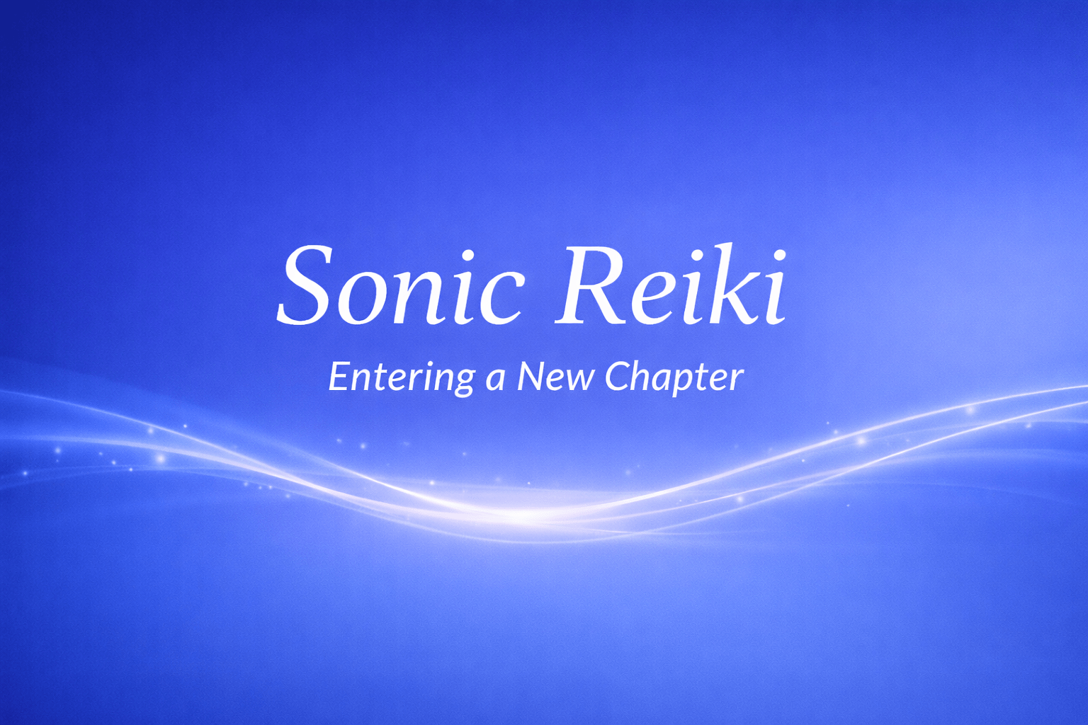 Sonic Reiki image royal blue background